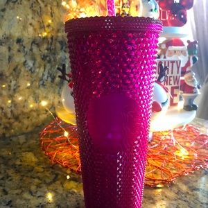 Rare Starbucks Berry Pink Studded Tumbler